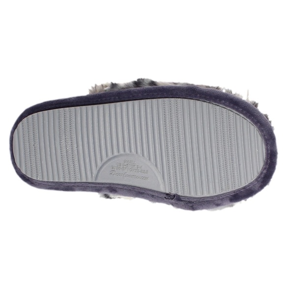 DEARFOAMS - Women's Cat Nap Scuff Slipper with Sleep Mask - Grey - Picture 10 of 13